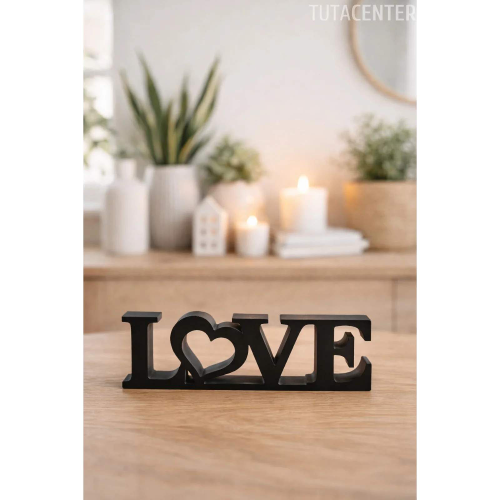 Love Yazılı Dekoratif Biblo Ve Masaüstü Dekor Love Yazısı Dekoratif Ev Süsü (Plastik)