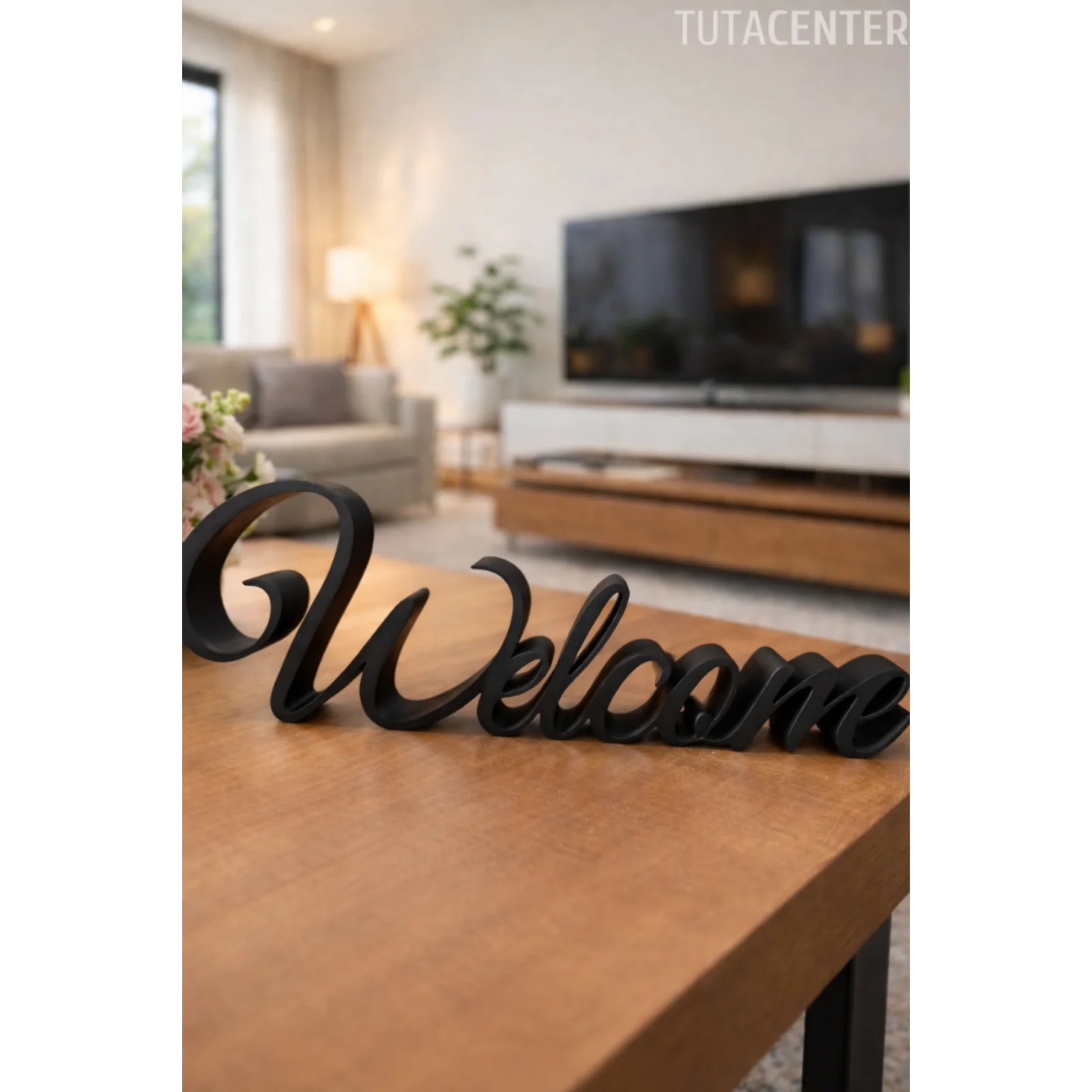 Welcome Yazılı Dekoratif Biblo Ve Masaüstü Dekor Welcome Yazısı Dekoratif Ev Süsü (Plastik)