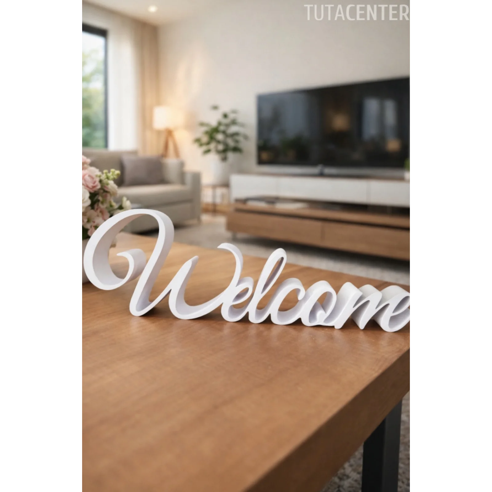 Welcome Yazılı Dekoratif Biblo Ve Masaüstü Dekor Welcome Yazısı Dekoratif Ev Süsü (Plastik)