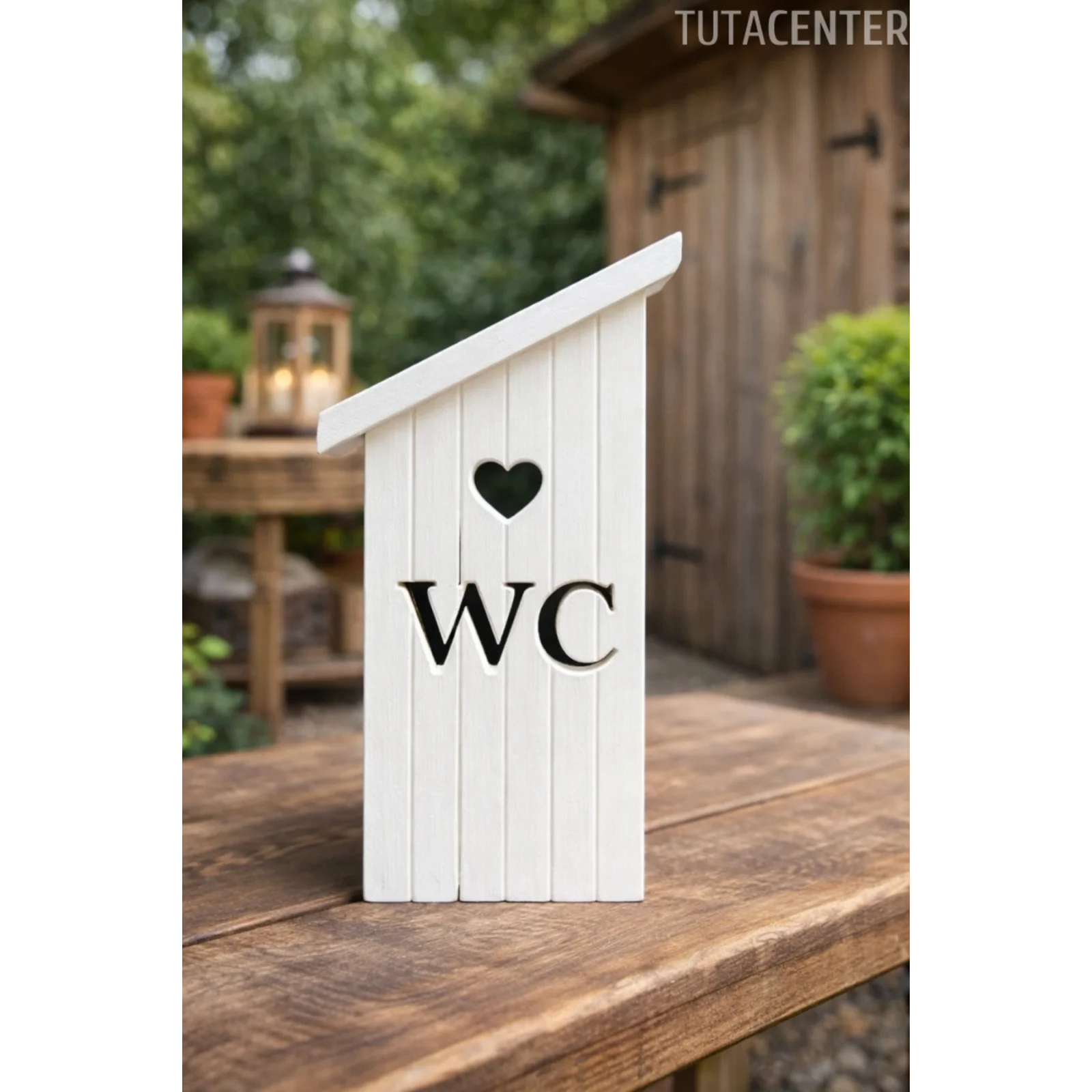 WC Yazılı Dekoratif Biblo Ve Masaüstü Dekor WC Yazısı Dekoratif Ev Süsü (Plastik)