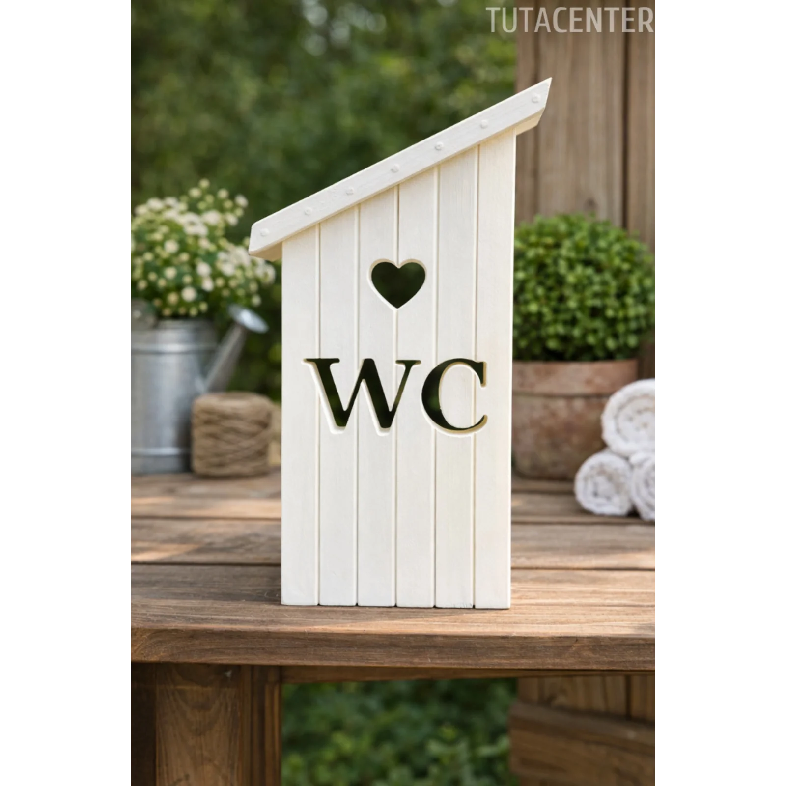 WC Yazılı Dekoratif Biblo Ve Masaüstü Dekor WC Yazısı Dekoratif Ev Süsü (Plastik)