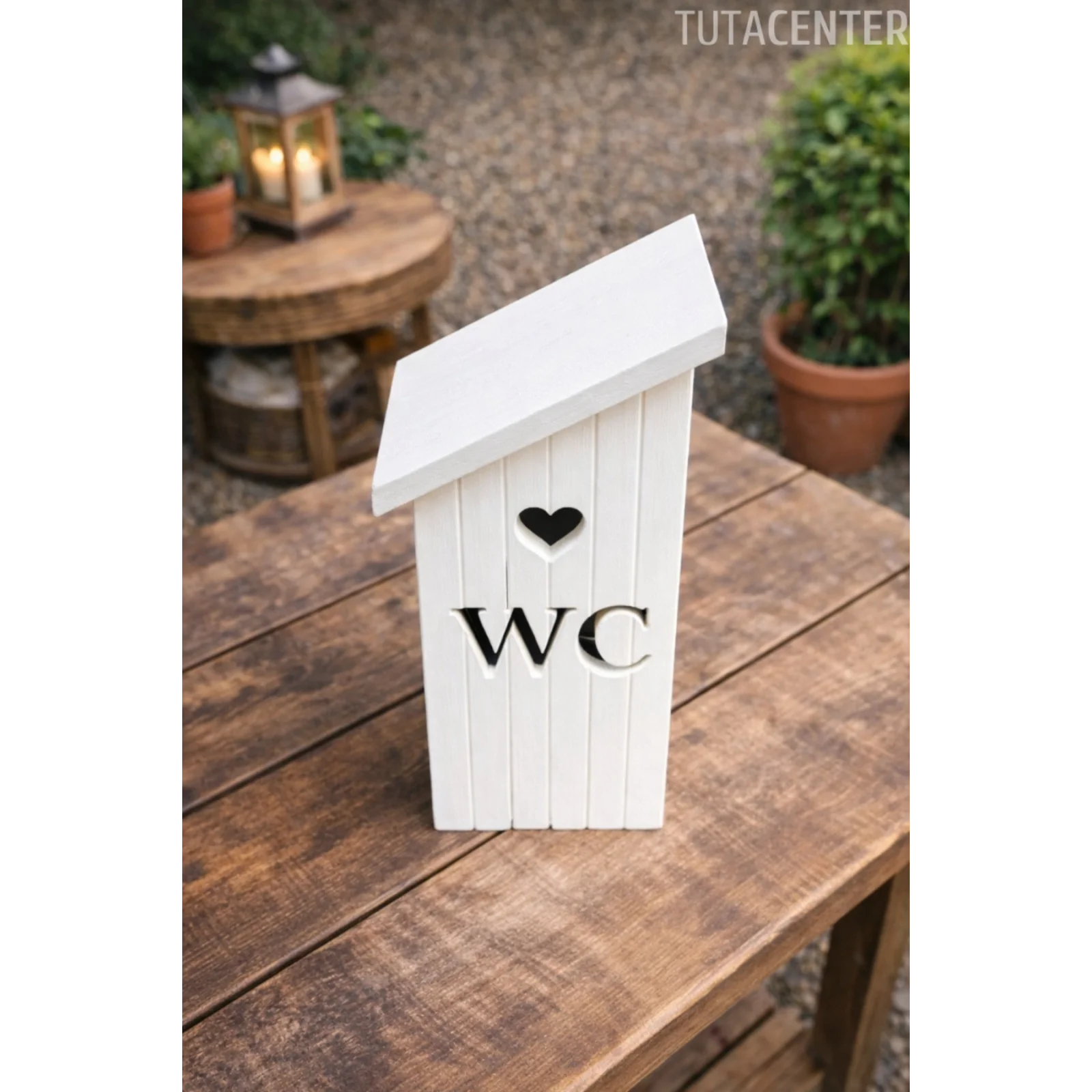 WC Yazılı Dekoratif Biblo Ve Masaüstü Dekor WC Yazısı Dekoratif Ev Süsü (Plastik)