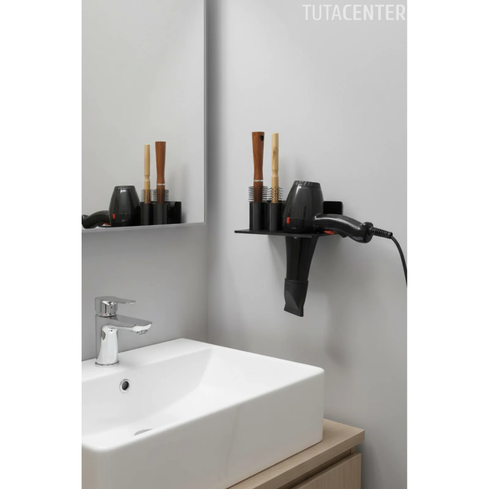 Saç Kurutma Makinesi Standı | Fön Makinesi ve Fırça Yuvalı Düzenleyici | Sadece Stand Gönderilir.