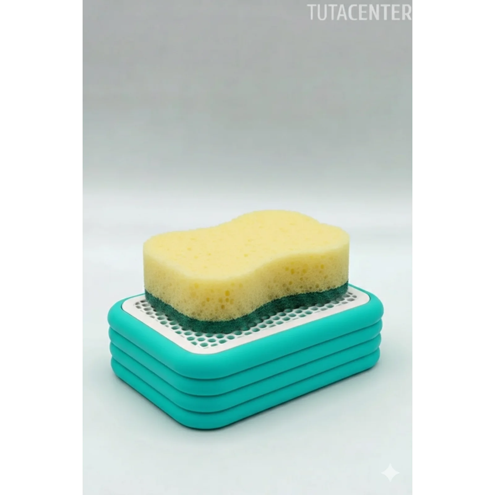 Katı Sabunluk Plastik Banyo Sabunluğu Lavabo İçin Pratik Sabunluk - Mutfak Süngerliği - Süngerlik