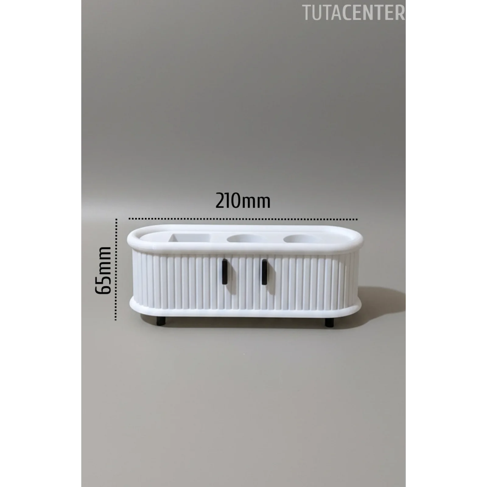 Şarjlı Diş Fırçası Standı 3 Bölmeli | Diş Macunu ve Fırça Tutucu | Modern Tasarım Plastik Banyo Düzenleyici