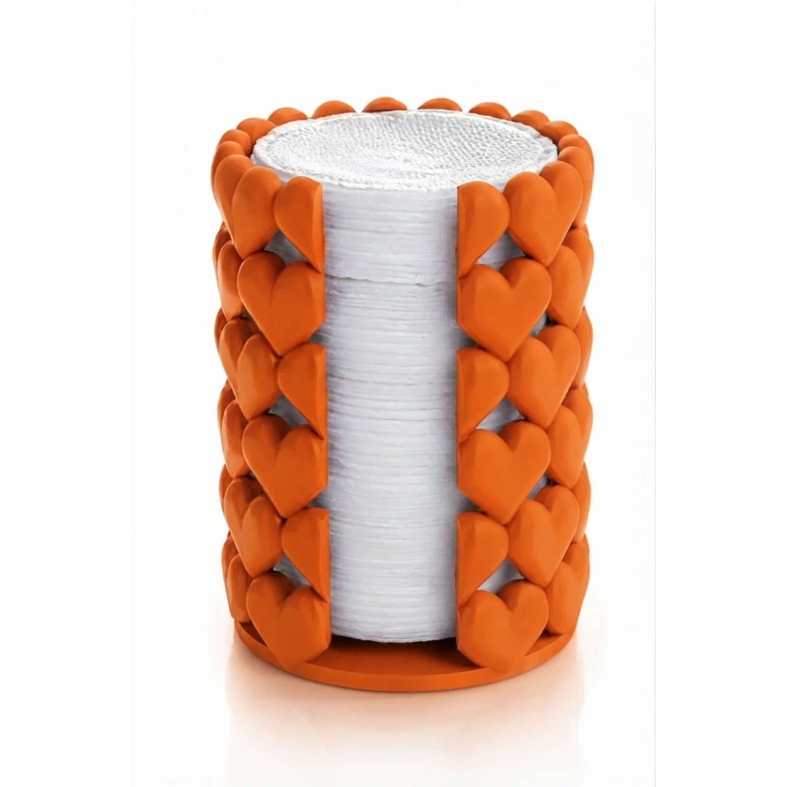 Kalpli Makyaj Temizleme Pamuğu Kabı Plastik Pamukluk Organizer 10 cm Kozmetik Düzenleyici