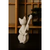 Gitar Çalan Kedi Biblo Modern Biblo 15CM Plastik ( Rockstar Kedi Biblo )