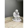Baba Ve Çocuk Birlikte Kitap Okumak Dekoratif Biblo Baba Sevgisi Figür