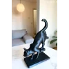 SİNSİ KEDİ BİBLO, DEKORATİF MERDİVENDEN İNEN KEDİ FİGÜRÜ, HAYVAN BİBLO