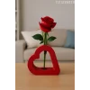 Kalp Vazo Iskandinav Romantik Kalp Vazo ( Çiçek Dahil Değildir )