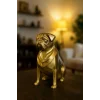 Pug Köpek Dekoratif Biblo - Gold (Altın Renk) 20CM - PLASTİK Premium Biblo Modeli