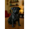 Pug Köpek Dekoratif Biblo - (Siyah Renk) 20CM - PLASTİK Premium Biblo Modeli