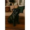 Pug Köpek Dekoratif Biblo - (Siyah Renk) 20CM - PLASTİK Premium Biblo Modeli