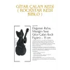 Gitar Çalan Kedi Biblo Modern Biblo 15CM Plastik ( Rockstar Kedi Biblo )