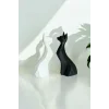 İkili Aşık Kediler Biblo - Dekoratif İkili Kedi Figürü Modern
