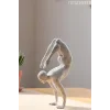 Yoga Yapan İskandinav Tarzı Biblo Heykel Figür Amuda Kalkan Adam Dekor Dekorasyon