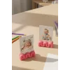 Dalga Formlu Dekoratif Fotoğraf Tutucu, Kart Tutucu, Mini Fotoğraf Tutucu 2 Adet