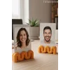 Dalga Formlu Dekoratif Fotoğraf Tutucu, Kart Tutucu, Mini Fotoğraf Tutucu 2 Adet