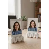 Dalga Formlu Dekoratif Fotoğraf Tutucu, Kart Tutucu, Mini Fotoğraf Tutucu 2 Adet