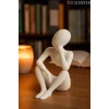Düşünür İskandinav Tarzı Biblo Heykel Figür Dekor Dekorasyon (10 CM)