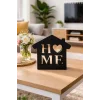 Dekoratif Ev Şeklinde Home Yazısı Home Yazılı Dekoratif Biblo Ve Masaüstü Dekor (Plastik)