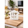 Dekoratif Ev Şeklinde Home Yazısı Home Yazılı Dekoratif Biblo Ve Masaüstü Dekor (Plastik)