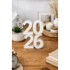 2026 Yazılı Dekoratif Biblo Ve Masaüstü Dekor 2026 Yazısı Dekoratif Ev Süsü (Plastik)