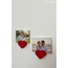 Yapışkanlı Kalp Şekilli Fotoğraf Tutucu - Romantik Tasarım Fotoğraf Tutucu - Sevgili Fotoğraf Tutucu