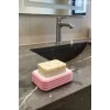 Katı Sabunluk Plastik Banyo Sabunluğu Lavabo İçin Pratik Sabunluk - Mutfak Süngerliği - Süngerlik