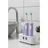 Şarjlı Diş Fırçası Standı 3 Bölmeli | Diş Macunu ve Fırça Tutucu | Modern Tasarım Plastik Banyo Düzenleyici