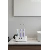 Şarjlı Diş Fırçası Standı 3 Bölmeli | Diş Macunu ve Fırça Tutucu | Modern Tasarım Plastik Banyo Düzenleyici