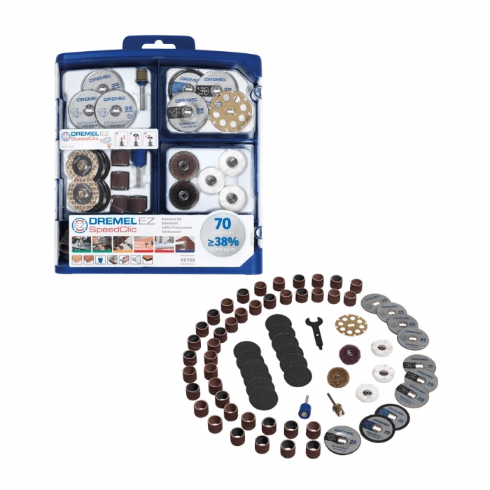 DREMEL SpeedClic çok amaçlı aksesuar seti (SC725) 70’li