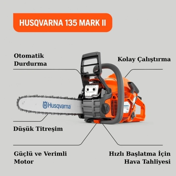 Husqvarna 135 Mark II Benzinli Motorlu Testere Hızar