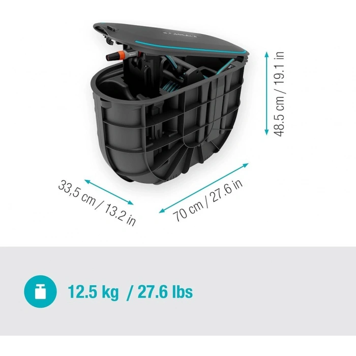 Gardena 18650-20 Yeraltı Geri Çekilebilir Otomatik Hortum Sarma Kutusu 20M