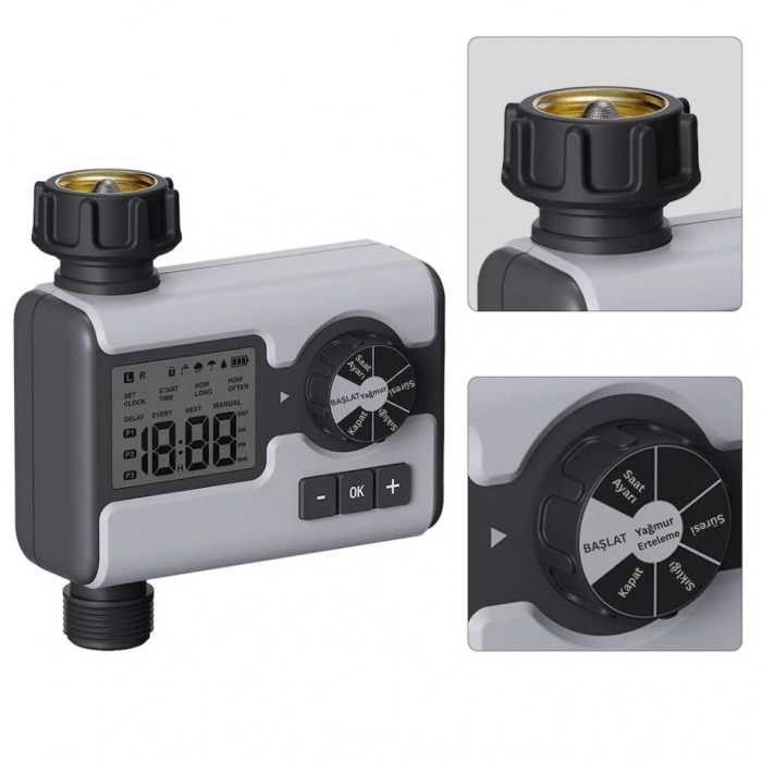 Akyol Garden 21177 Dijital Otomatik Bahçe Sulama Bilgisayarı Timer