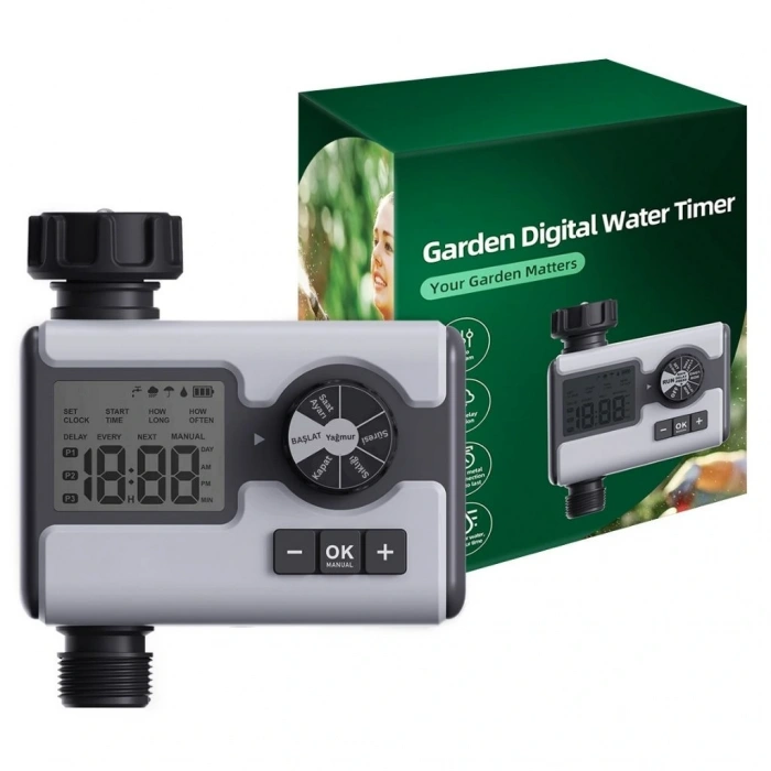 Akyol Garden 21177 Dijital Otomatik Bahçe Sulama Bilgisayarı Timer