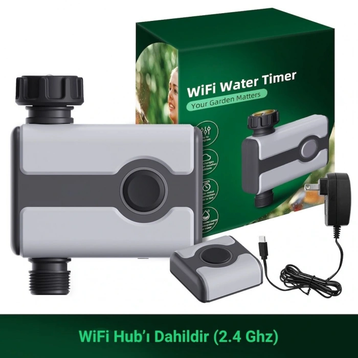 Akyol Garden 21187 Wi-Fi Bağlantılı Bahçe Sulama Bilgisayarı Timer