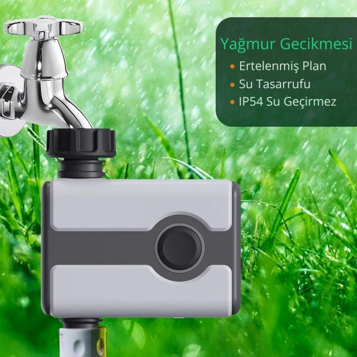 Akyol Garden 21187 Wi-Fi Bağlantılı Bahçe Sulama Bilgisayarı Timer