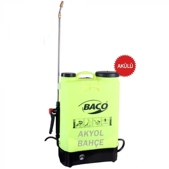 Baco Akülü Sırt İlaçlama Makinası Pompası 16 LT
