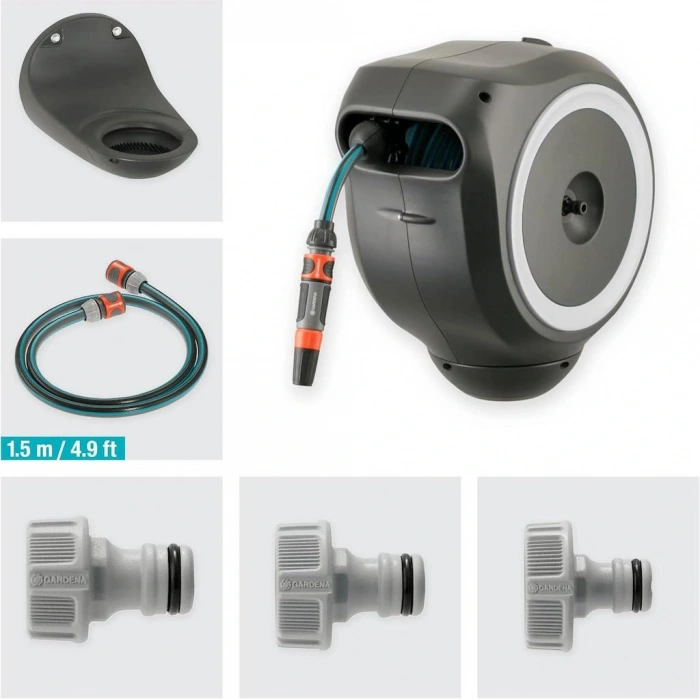 Gardena 18602 Duvara Monte Hortum Makarası RollUp S 15 M