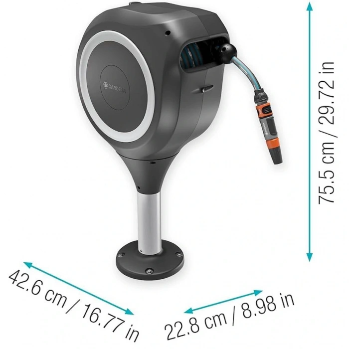 Gardena 18617 Teras İçi Otomatik Hortum Makarası 20 MT