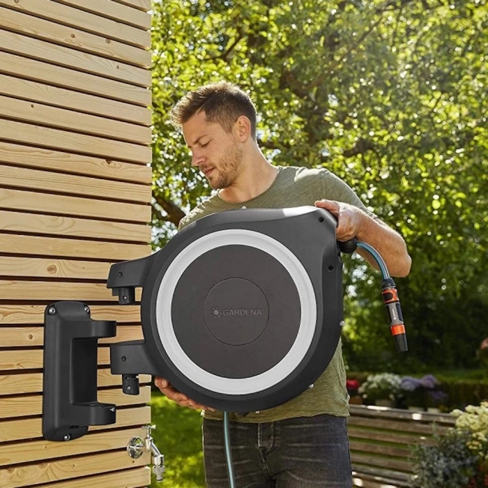 Gardena 18632 Duvara Monte Otomatik Hortum Makarası XL 35 M