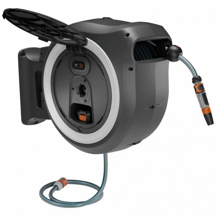 Gardena 18647-55 Akülü Duvara Monte Hortum Kutusu Powerroll XXl Seti 40 M