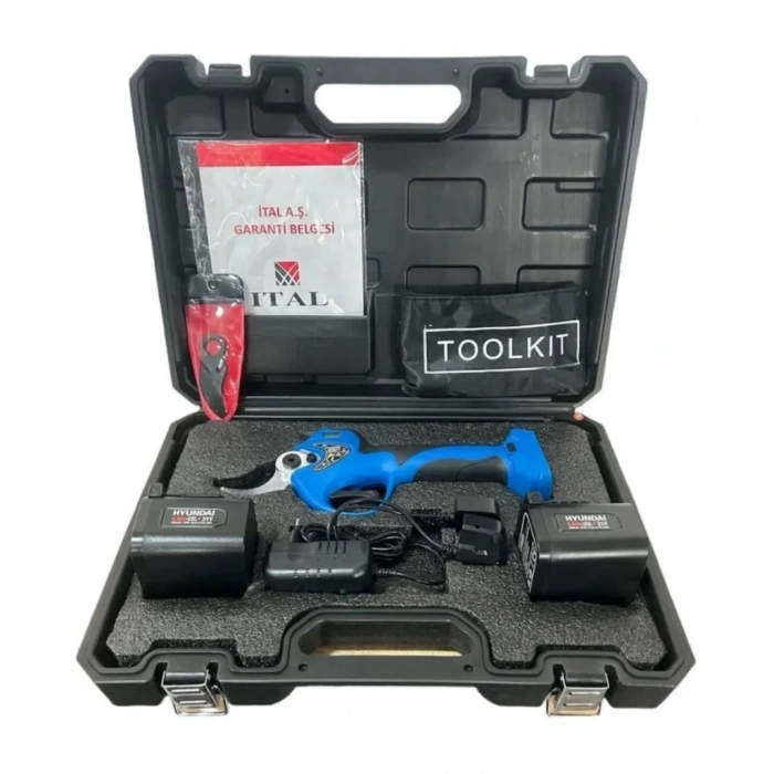 Hyundai Lasercut 35xp Şarjlı Çift Akülü Budama Makası 35mm 2x4ah