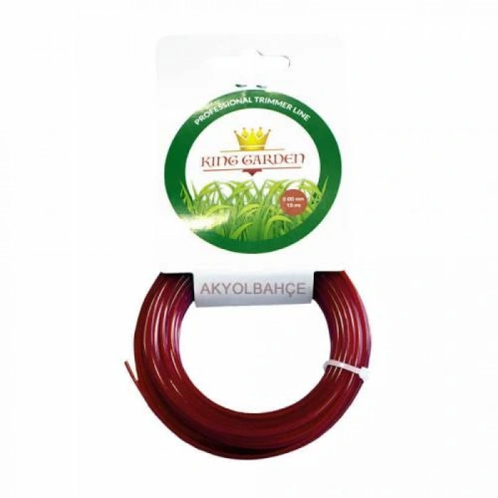 King Garden Tırpan Misinası Ot Çim Kesme İpi 2 MM - 15 M