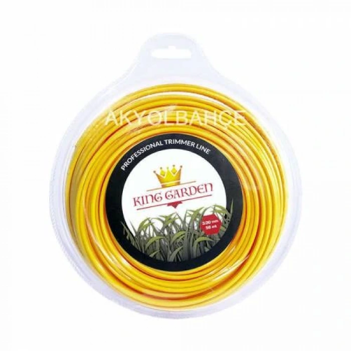 King Garden Tırpan Misinası Ot Çim Kesme İpi 3 MM - 56 M