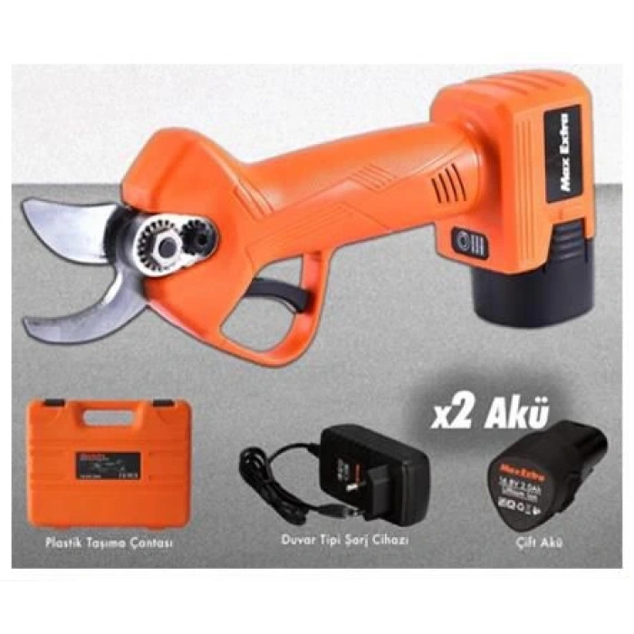 Max-Extra MX8032 Şarjlı Akülü Budama Makası Çift Akülü