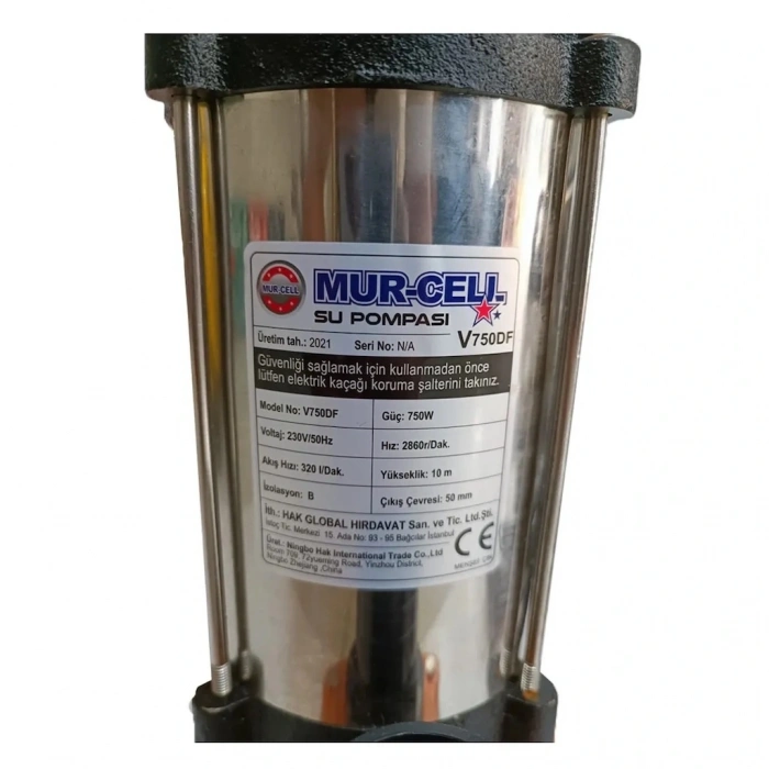 Murcel V750DF Drenaj Logar Atık Dalgıç Su Pompası Bıçaklı Öğütücülü