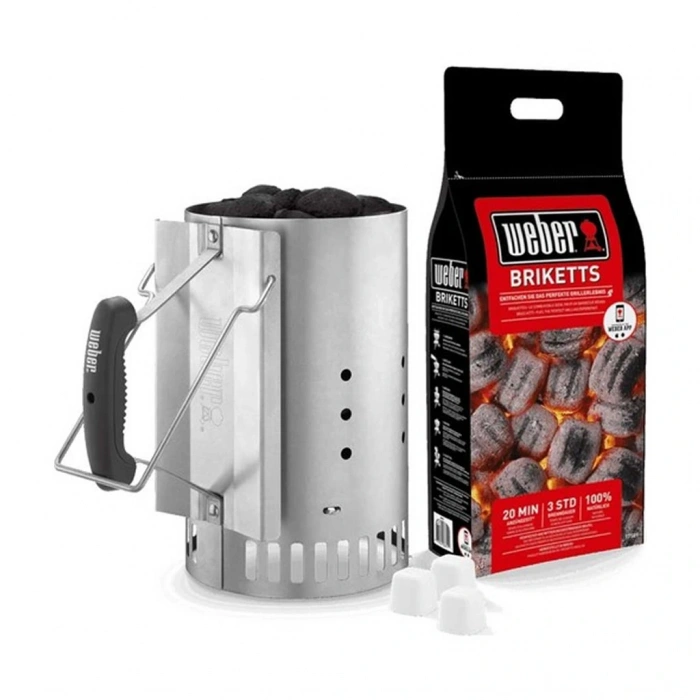 Weber 7416 Mangal Kömürü Tutuşturma Bacası Büyük Boy (Kömür Hediyeli)