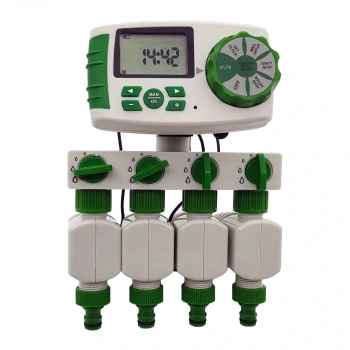 Akyol Garden Dört Çıkışlı Dört Selenoid Valflı Dijital Bahçe Sulama Bilgisayarı Timer